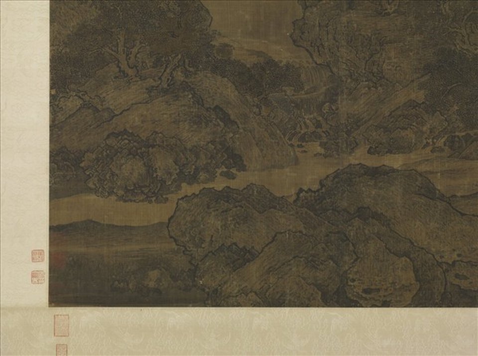 近景溪涧与巨石